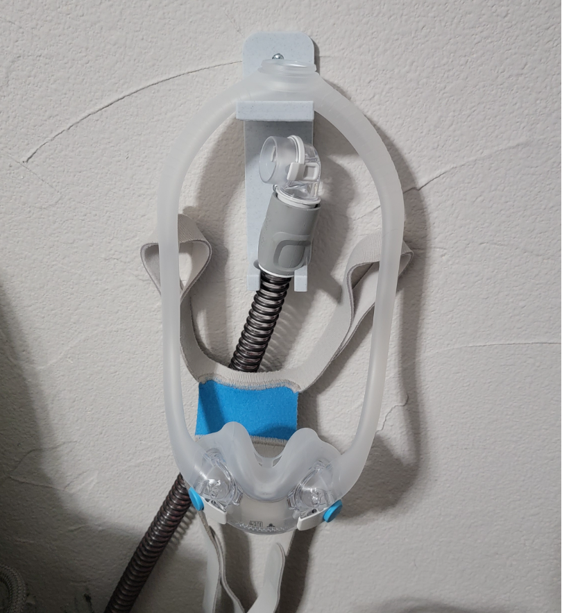 Sleep Apnea Mask and Hose Wall Holder