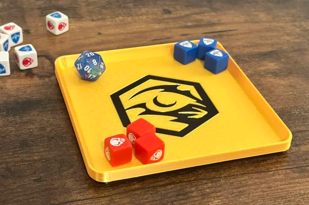Slim Stackable Dice Tray - Aquilla Symbol