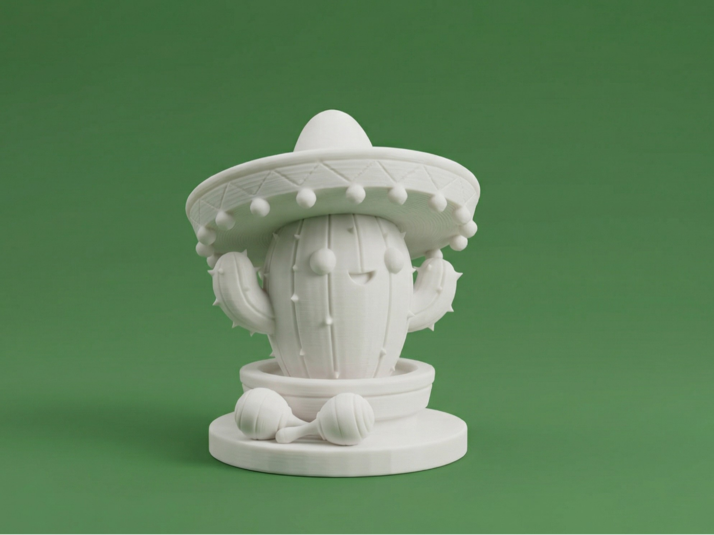 Fiesta Cactus with Sombrero – Cute Mexican Decor