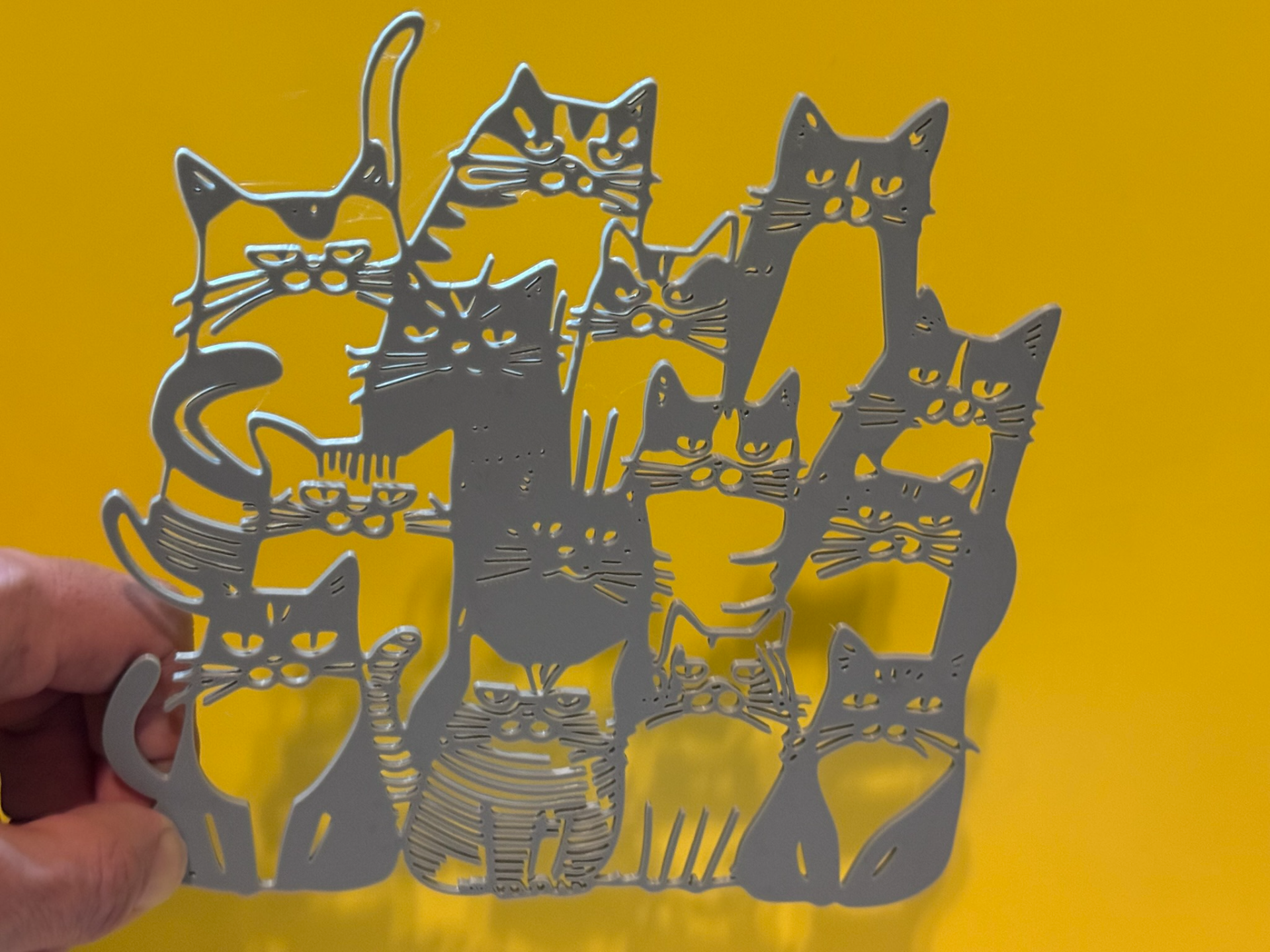 silhouette kittens (wall art)