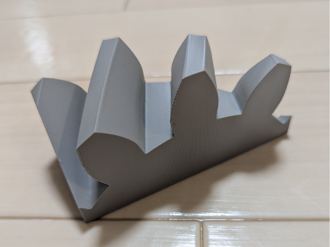Helical gear cross-section model