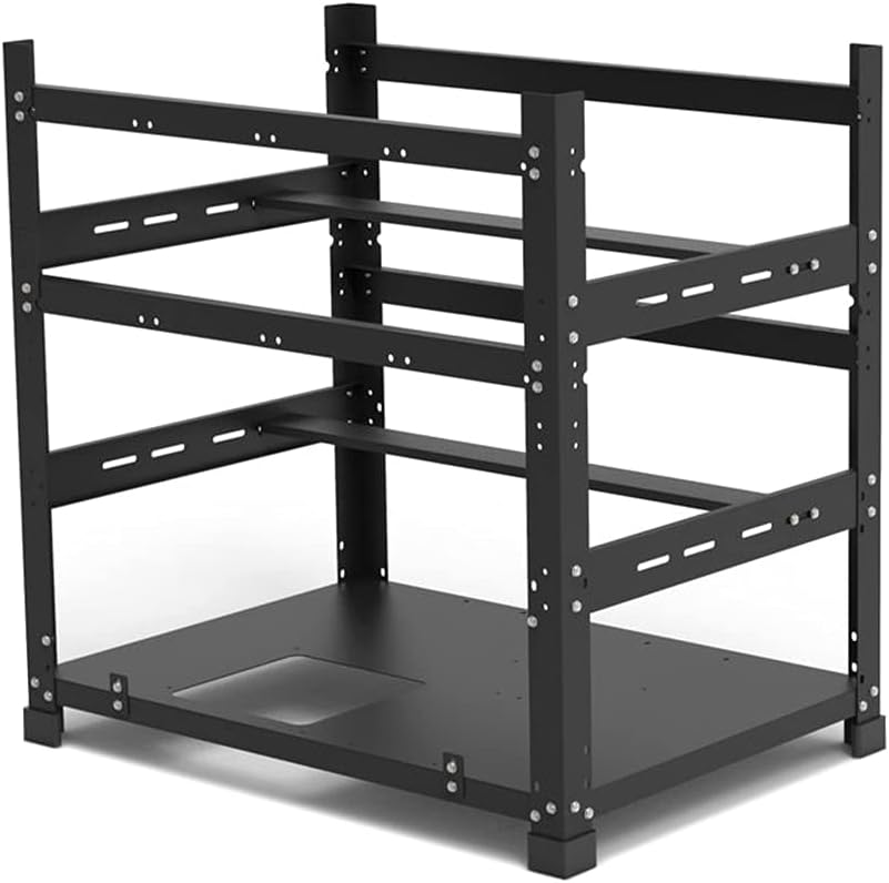 Stackable adapters for 12x GPU Openframe Mining Rig Frame