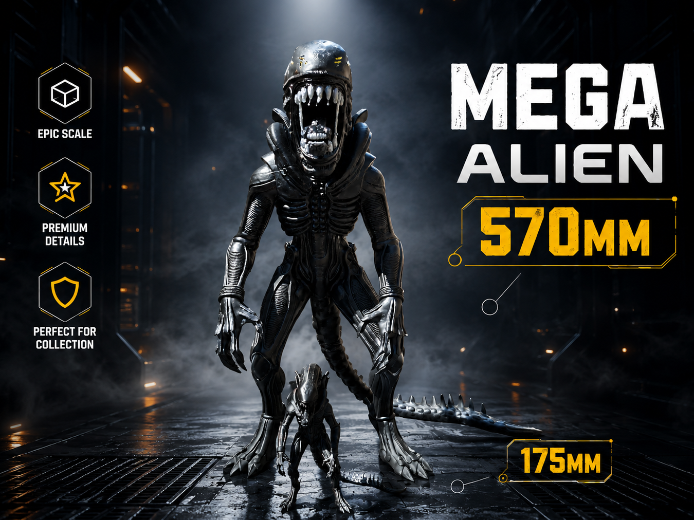 Highly Detailed Alien Xenomorph Inspired Figure