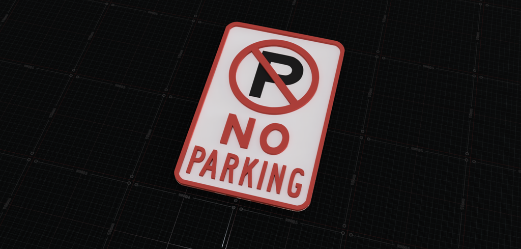 No Parking Sign - International No Parking Symbol