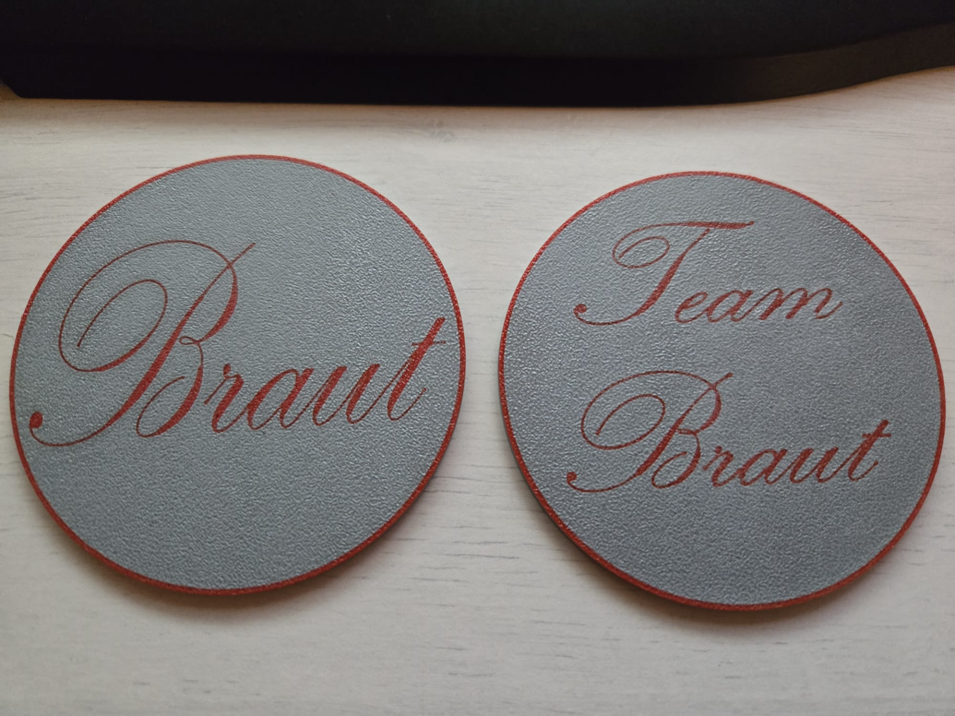Getränke Untersetzer Braut und Team Braut für JGA