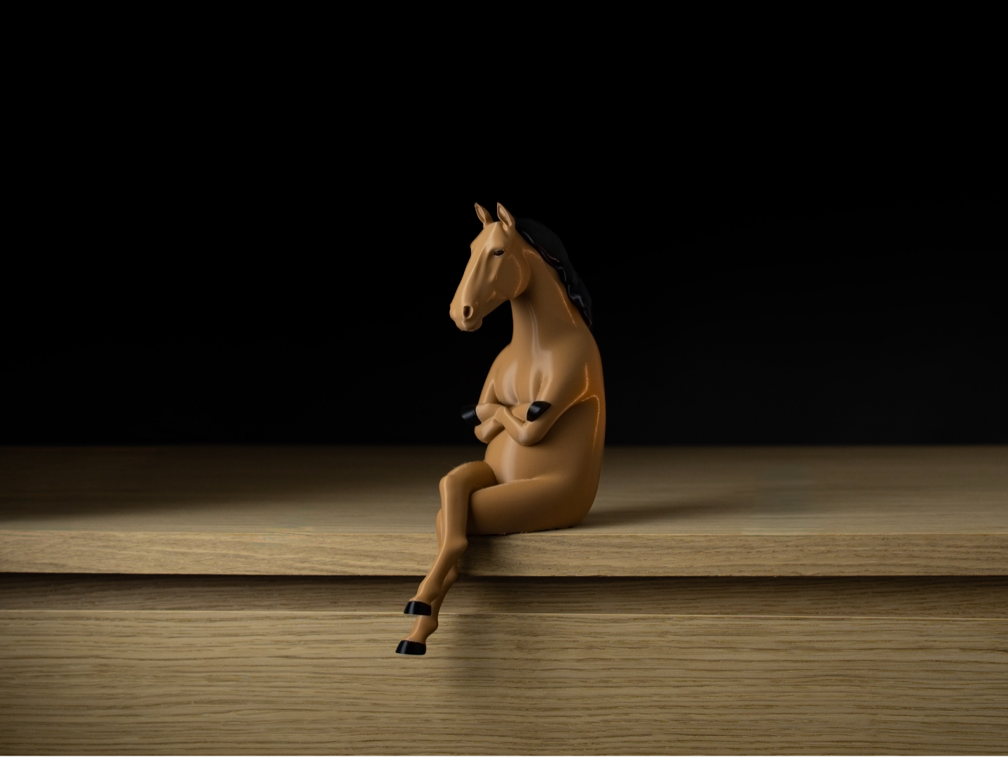 Sitting horse