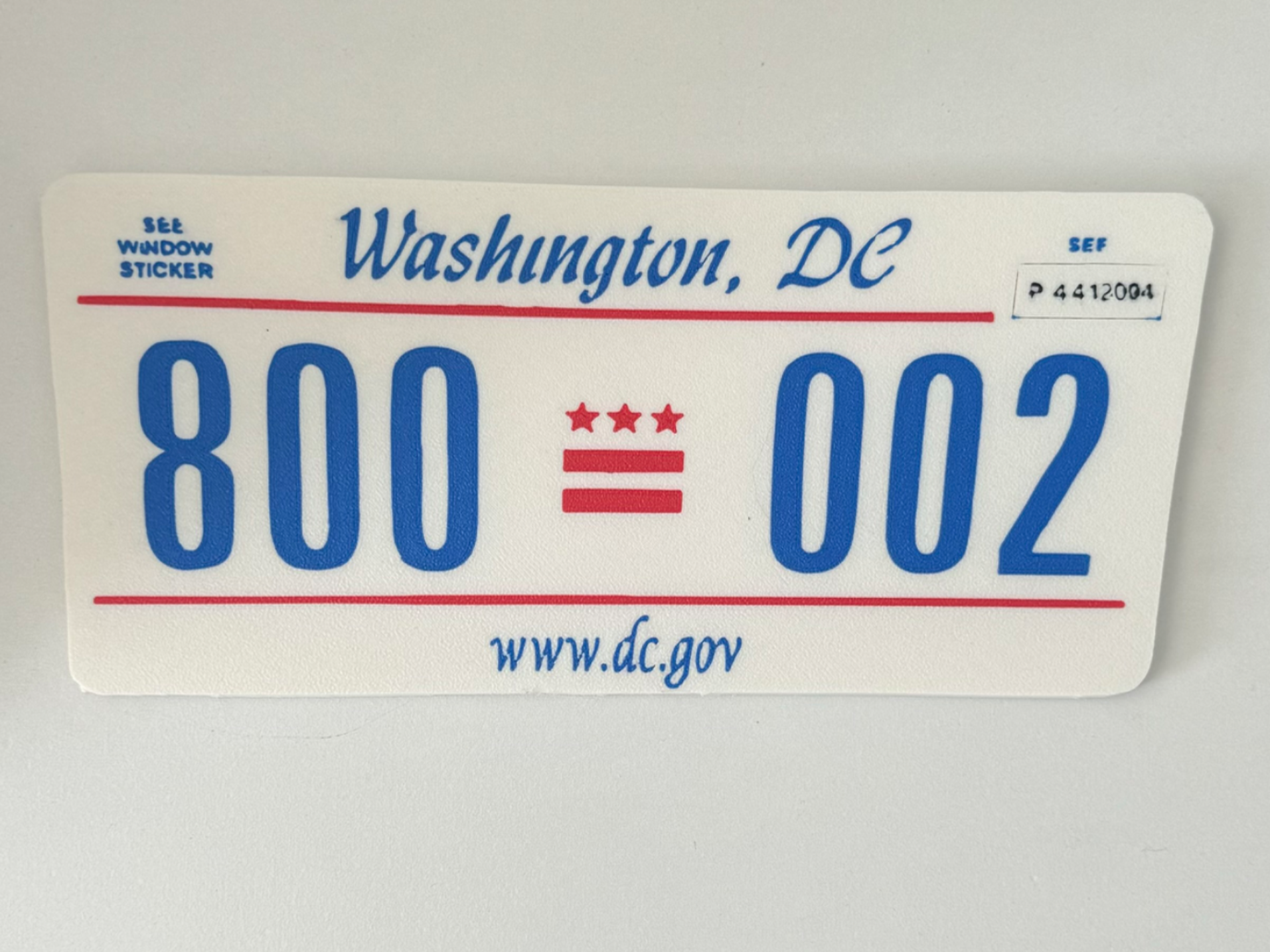 Presidential Limo "The Beast" DC Licence Plate