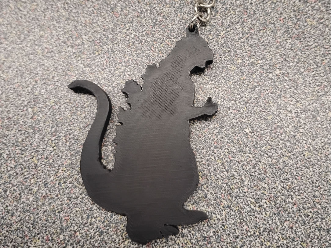 Godzilla/gojira 1954 silhouette keychain
