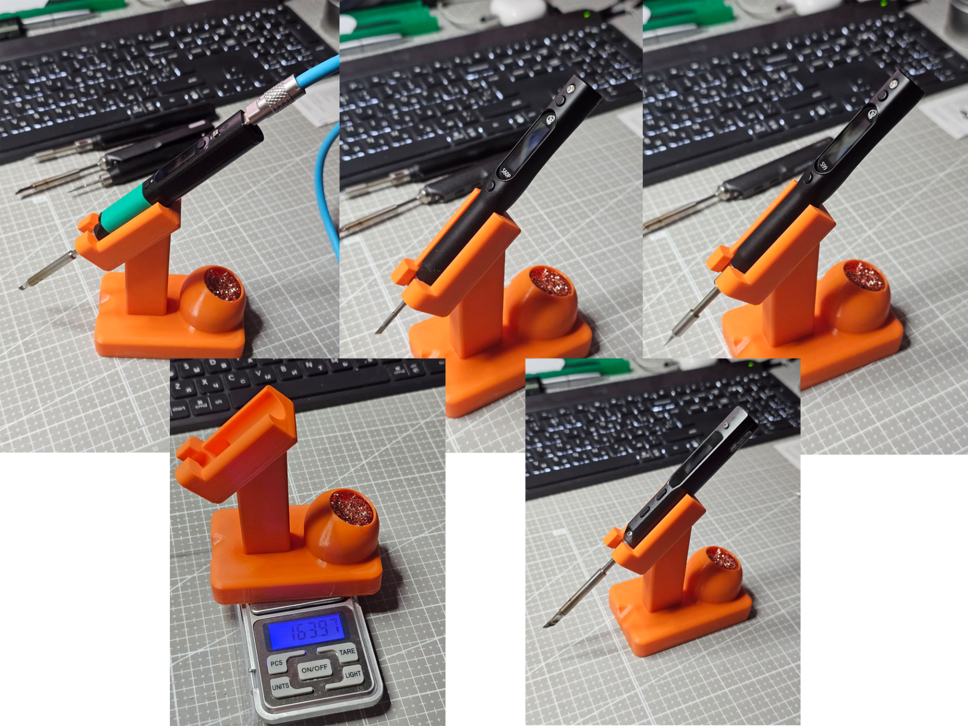 Universal heavy soldering iron stand