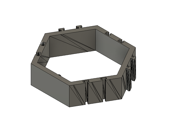 Base de  Support Hexagonal Minifig Peu Profond