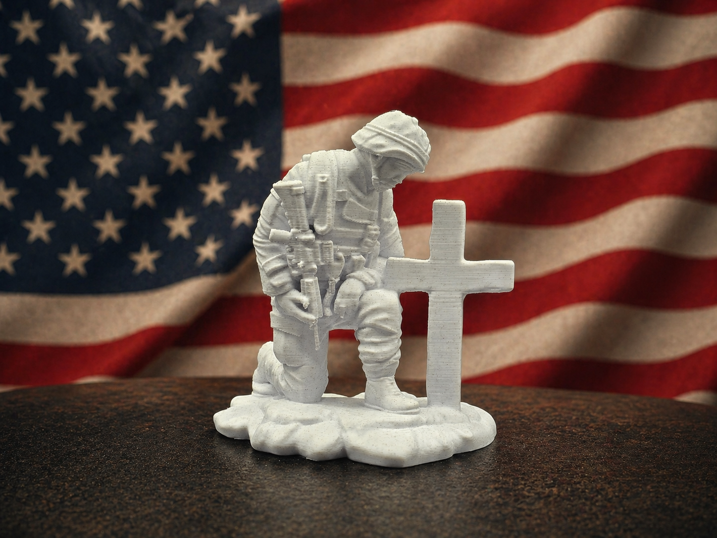 Kneeling at the Cross Soldier