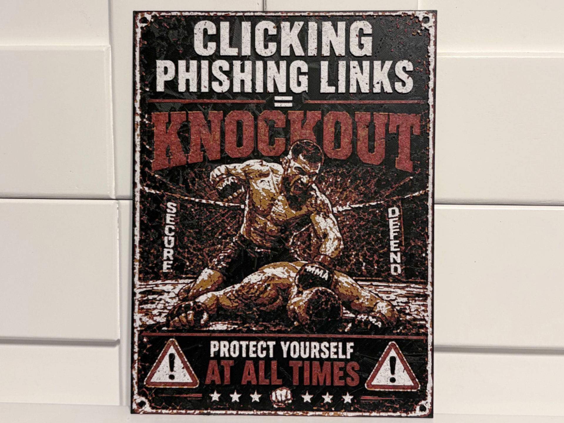Cybersecurity Boxing/MMA Sign – Phishing Links