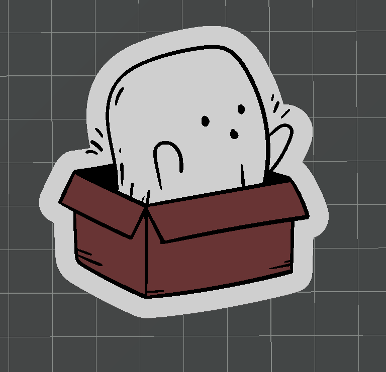 CUTE GHOST IN A BOX HALLOWEEN DECORATION