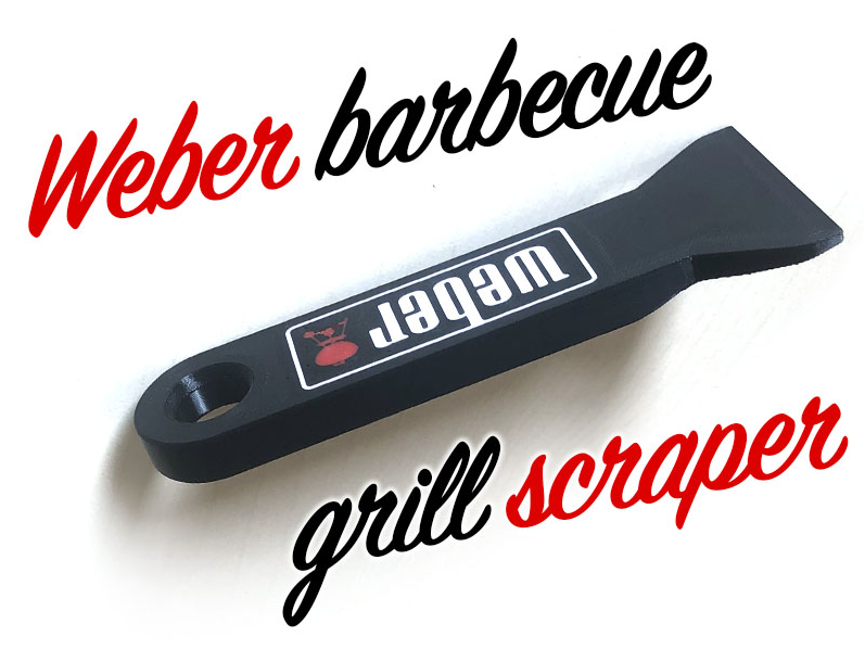 Weber cast iron barbecue grill scraper