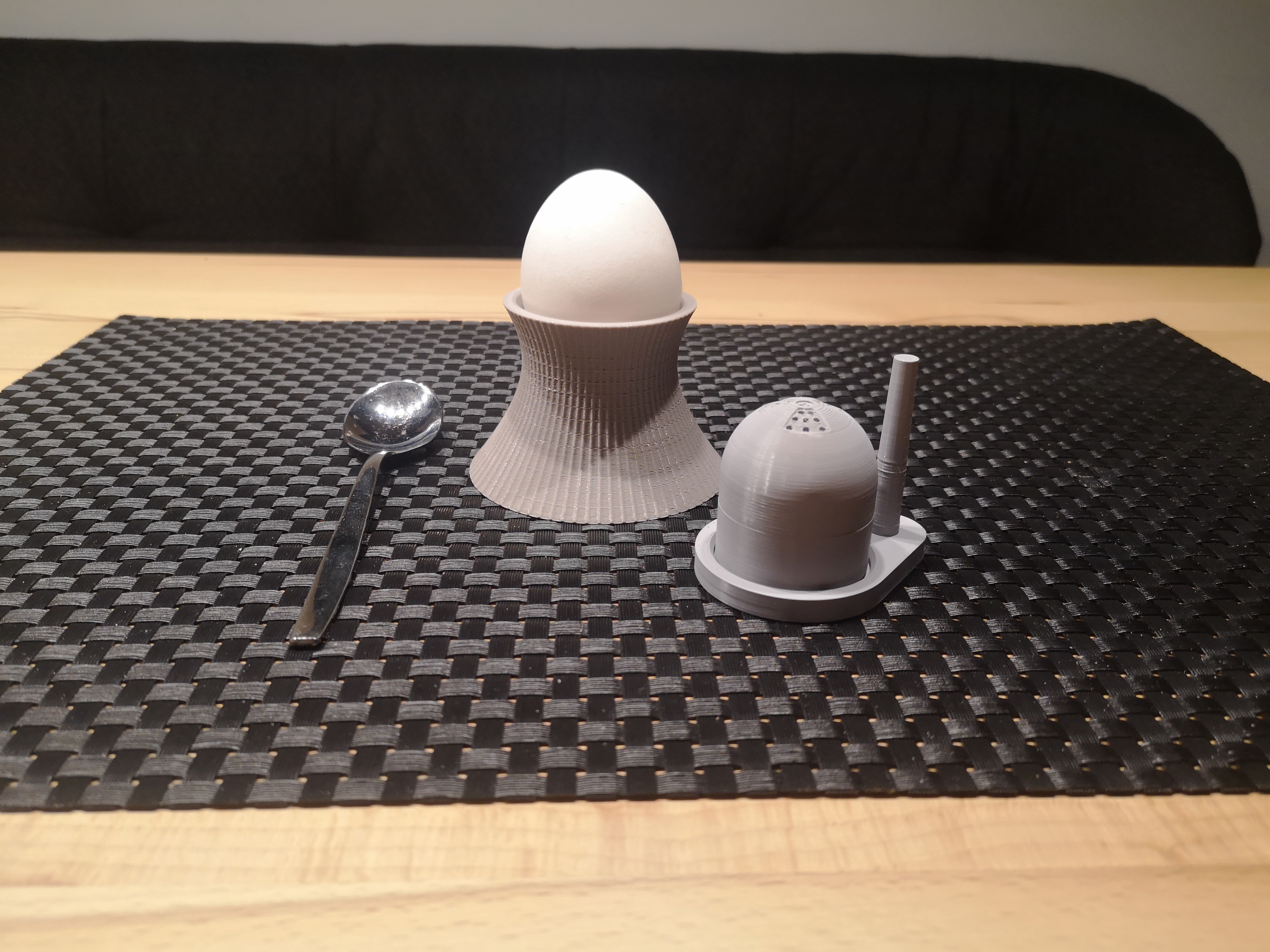 Nuclear Power Station Egg Cup and Salt Shaker