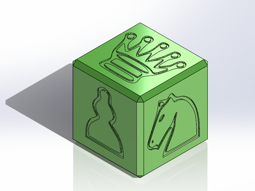 Chess Symbols Dice / Dado de Ajedrez