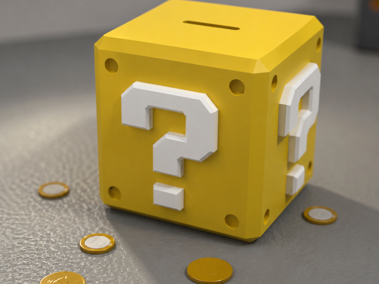 Super Mario Mistery Cube Piggy Bank Salvadanaio