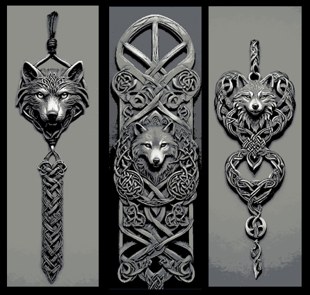 Another Set of 3 Celtic Knot Bookmarks - Spirit of the Wolf Designs