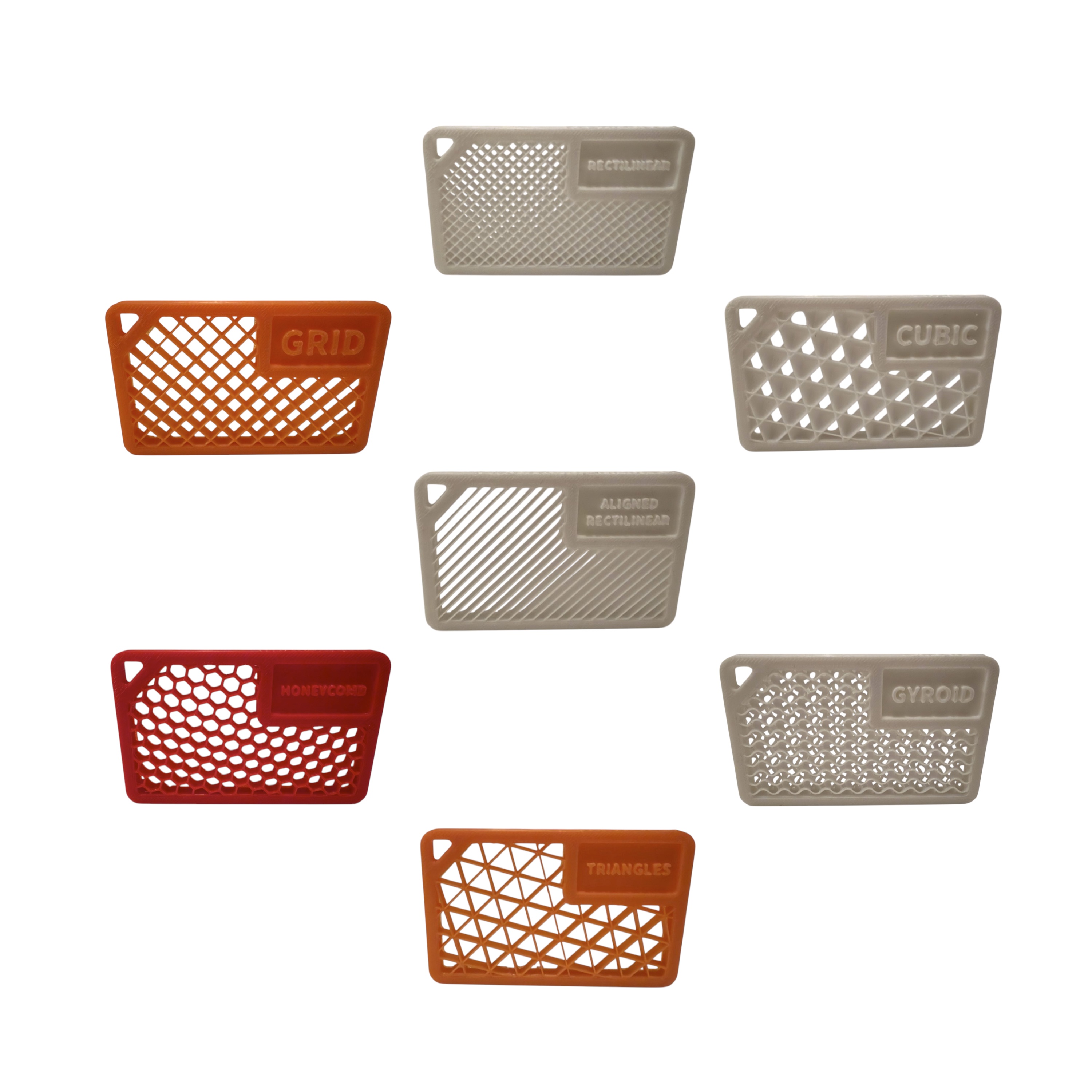 Infill Pattern Test Cards