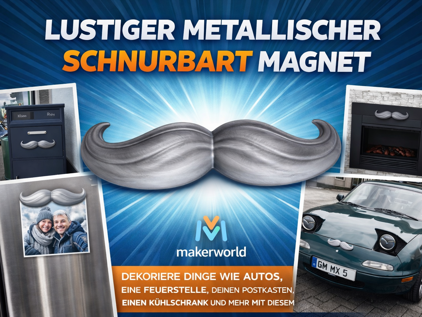 Magnetischer Schnurrbart