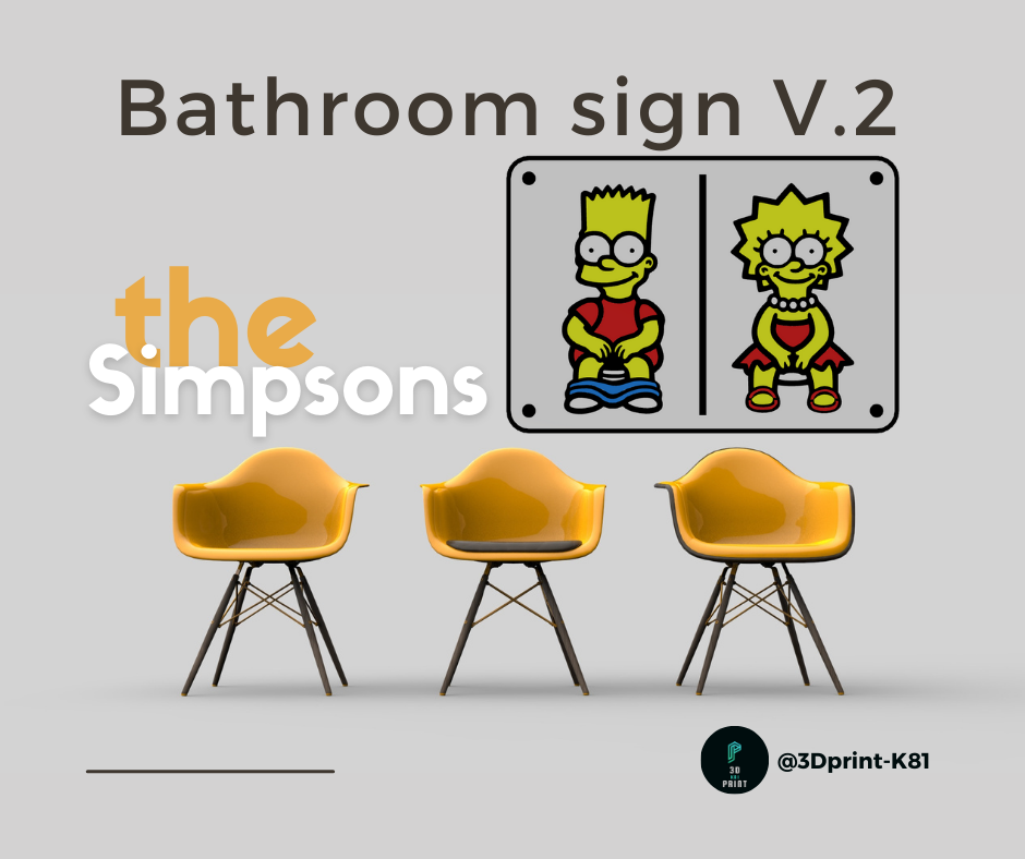 Bathroom sign Simpsons V.2