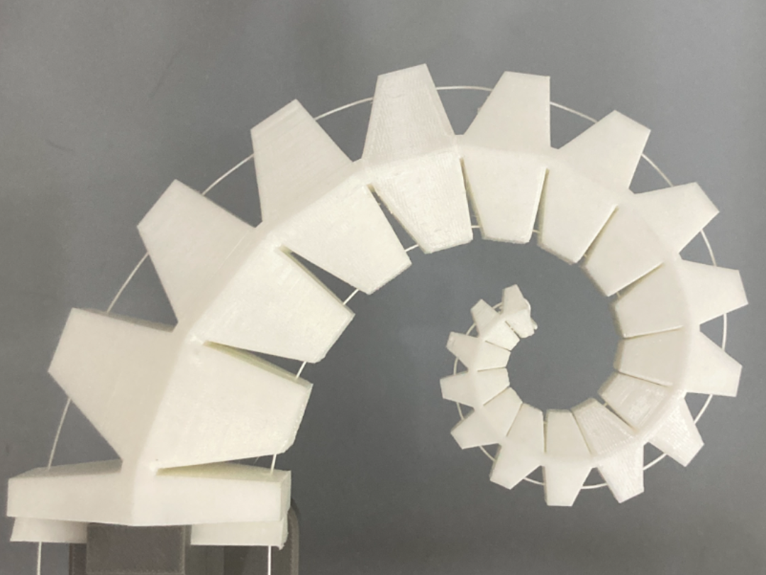 Logarithmic Spiral-shaped robots (2 Cable)