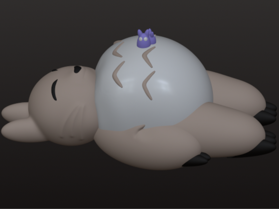 Totoro endormi figurine