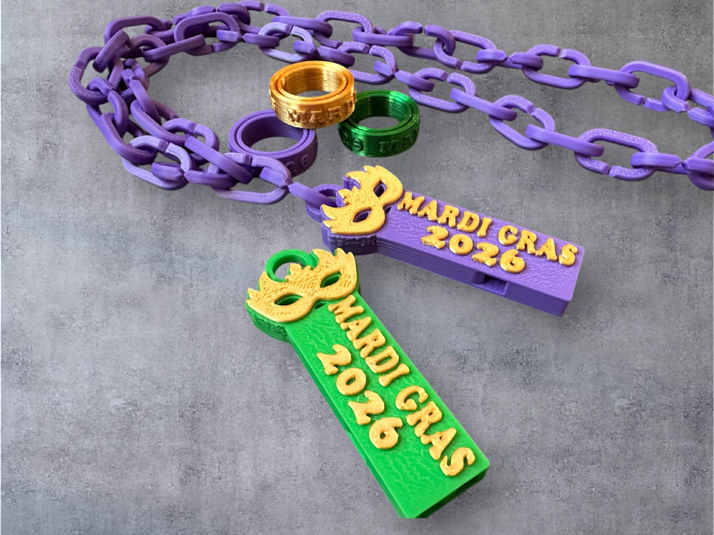 Mardi Gras Whistle Necklace