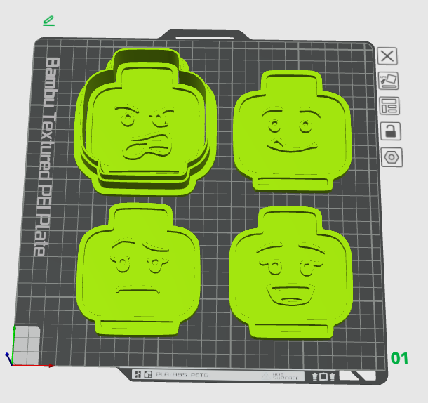 Lego faces Cookie Cutter