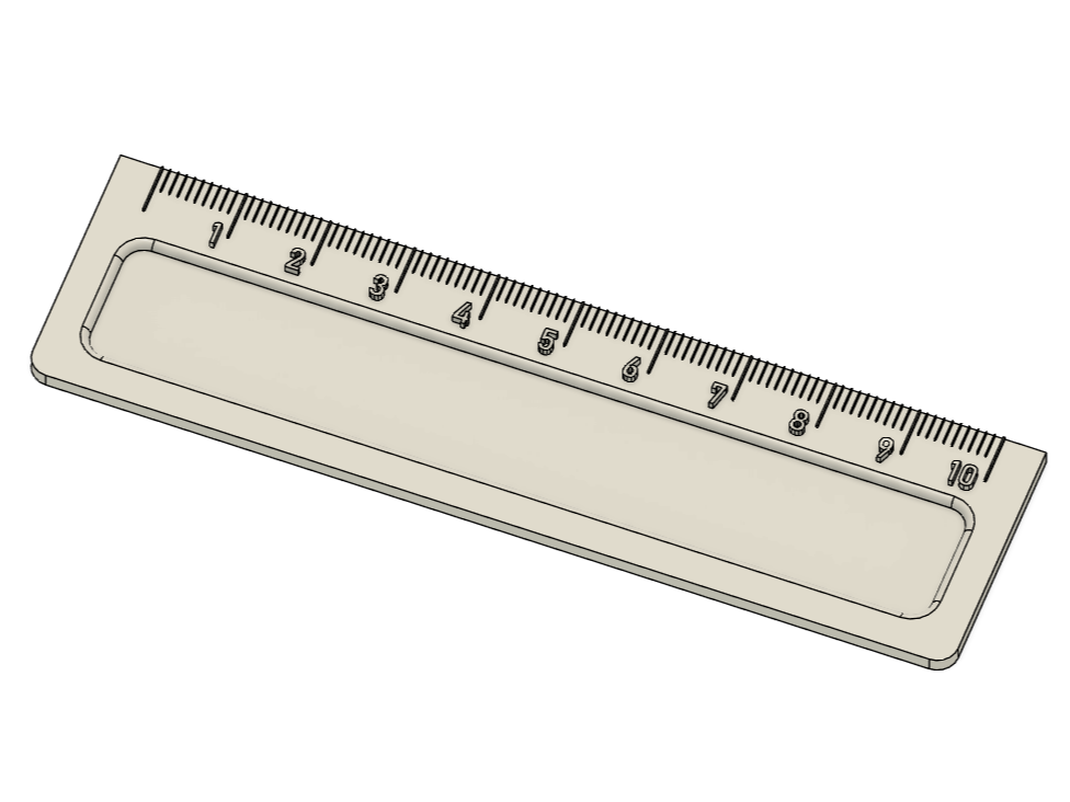 Minimalistic 10cm Ruler