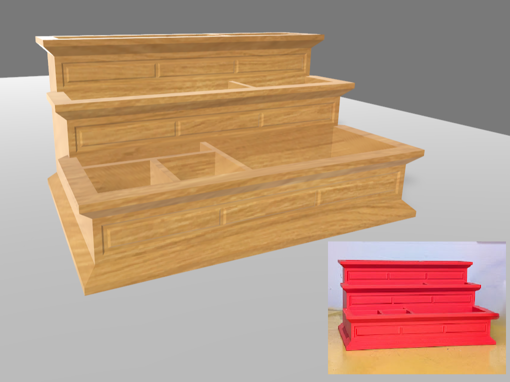 Asian style desk organizer