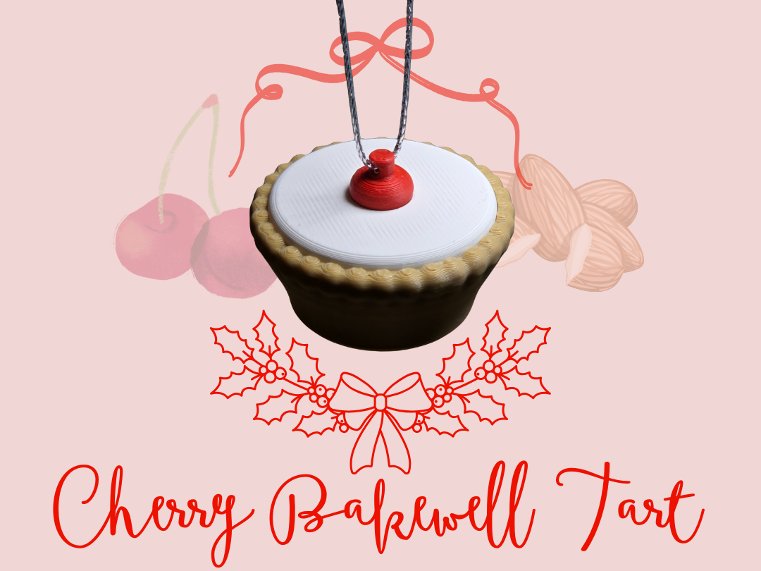 Cherry Bakewell Tart Christmas Tree Ornament