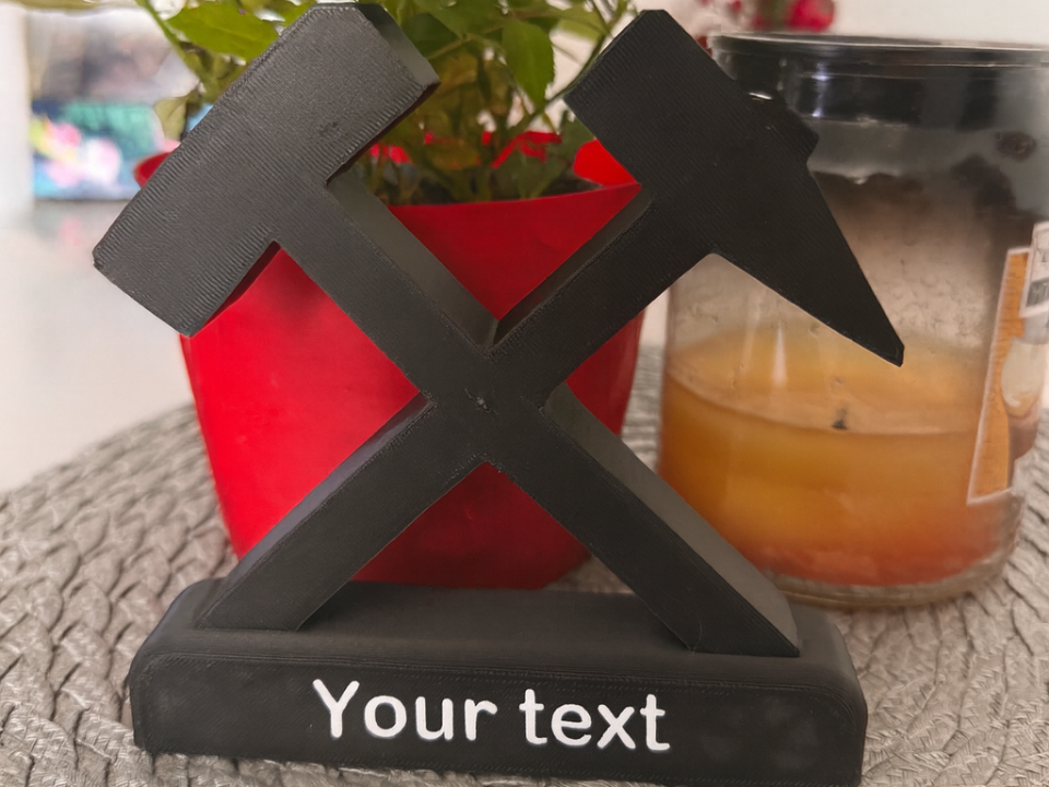 Glück Auf! Mining decor with your text