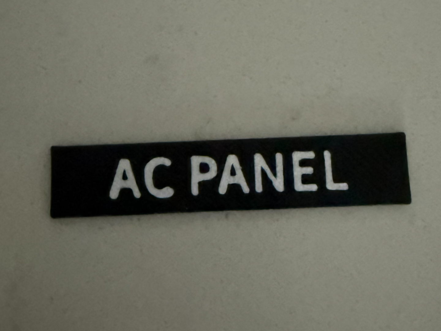 AC DC panel labels