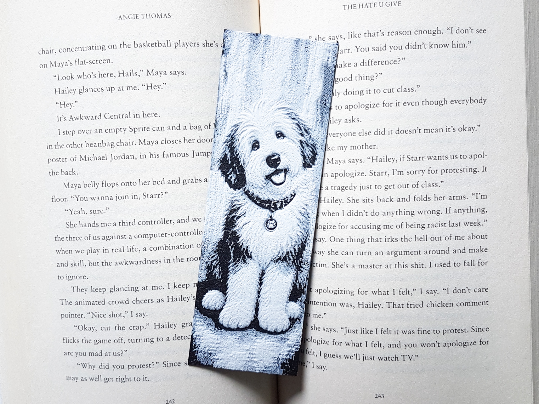 Bookmark, Cute Puppy Dog, English Sheep Dog