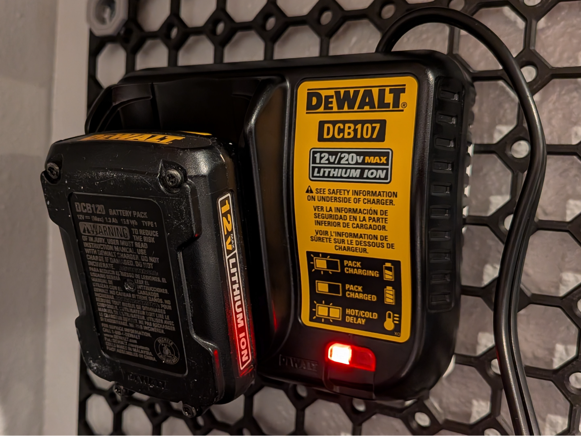 DeWalt DCB107 Battery Charger Multiboard Mount