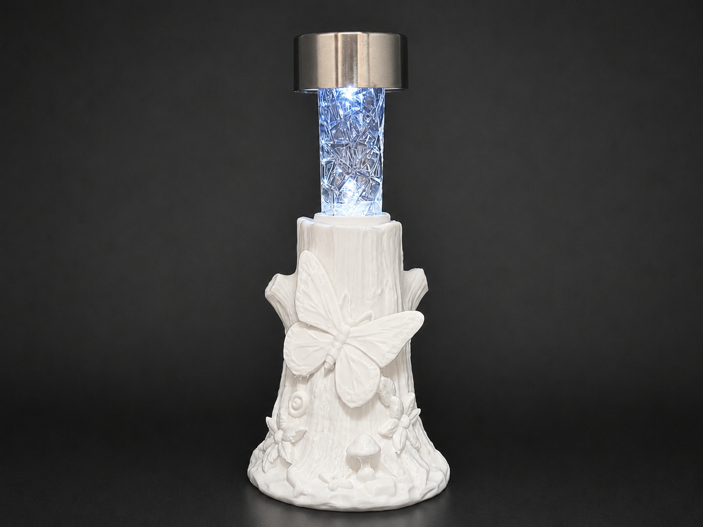 Butterfly on Stump Solar Light Holder