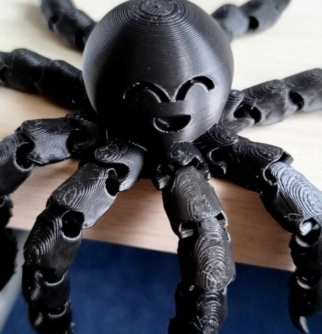 Cute happy articulated octopus