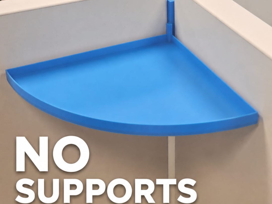 Corner Shelf for Office Cubicles – No Supports