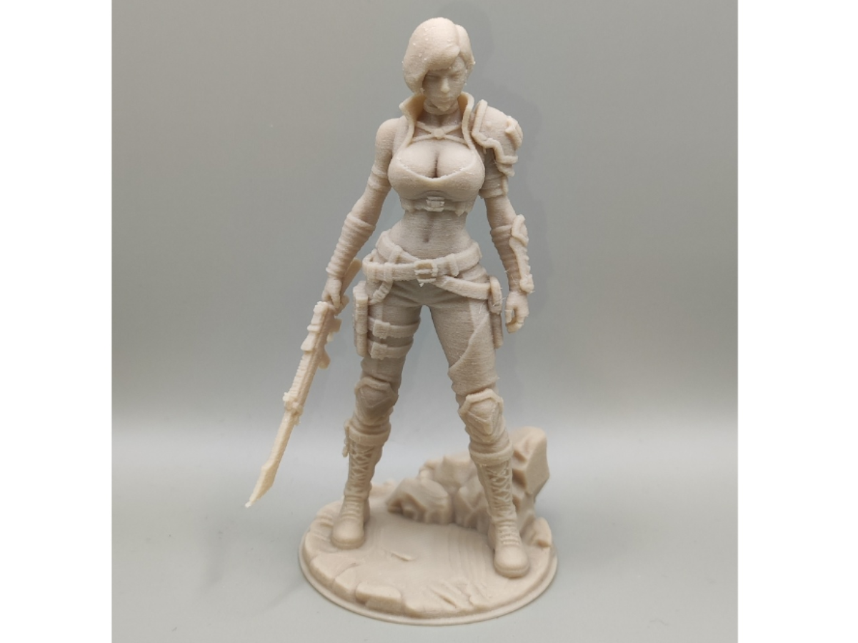 Stonepunk  style girl figurine