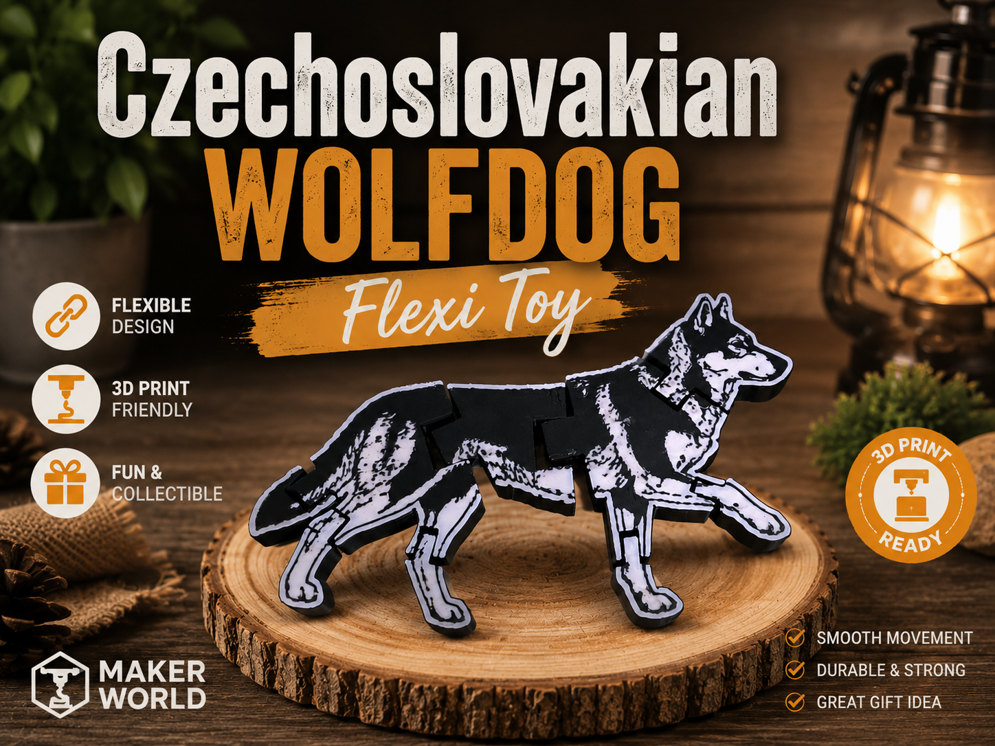 Czechoslovakian Wolfdog Flexi Toy