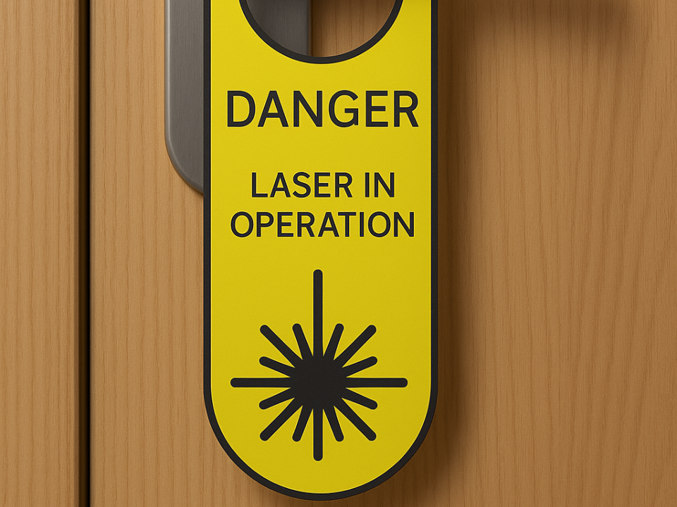 Laser warning sign
