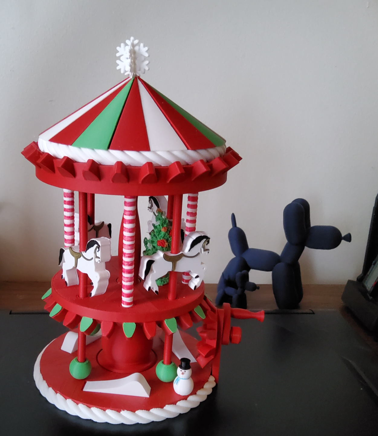 Christmas mecanical carrousel