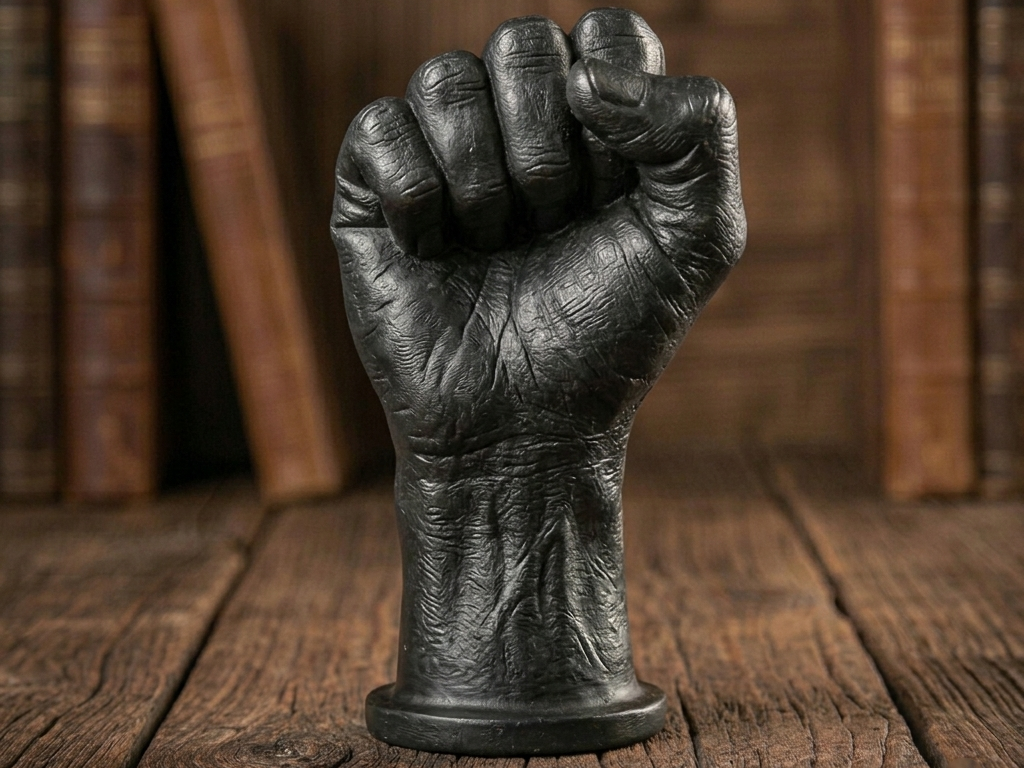 "Power & Unity" Fist Sign Statue (Real Texture)