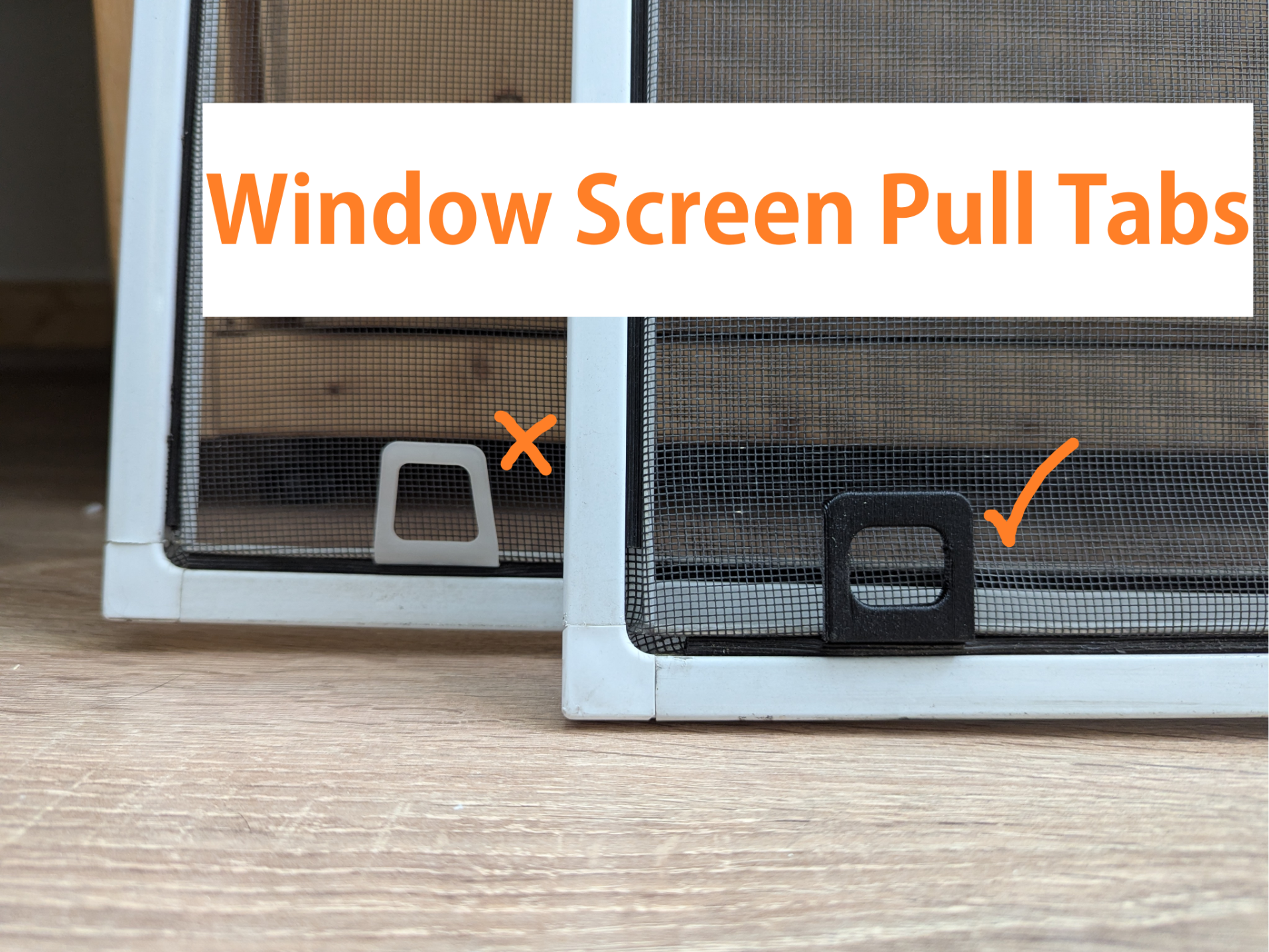 Window Screen Pull Tabs
