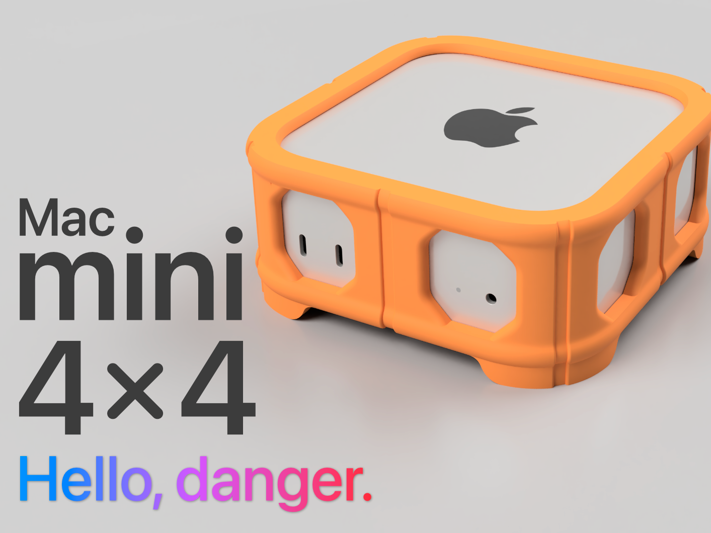 Protective Bumper Case for M4 Mac mini in TPU