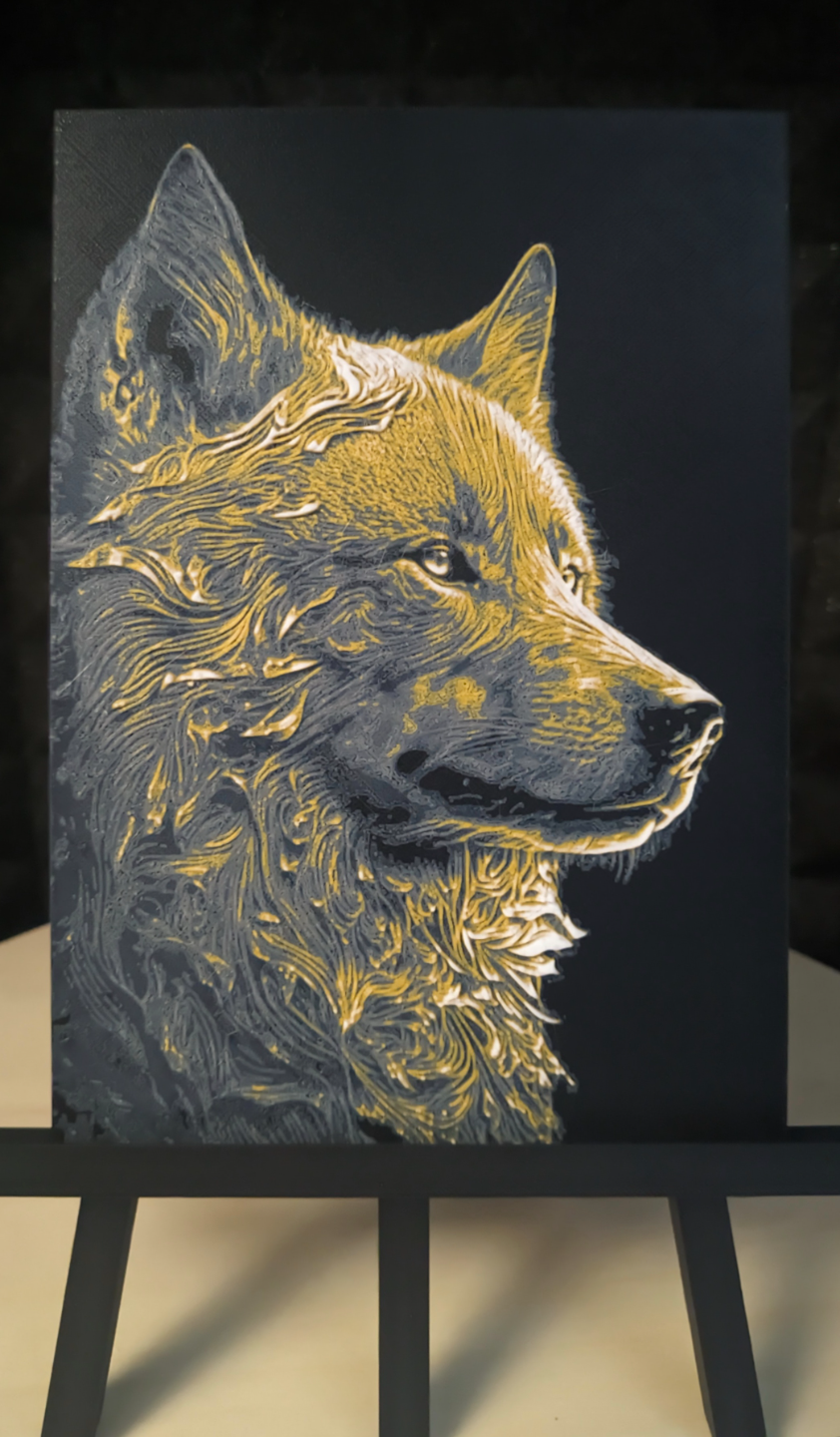 Golden Wolf - HueForge