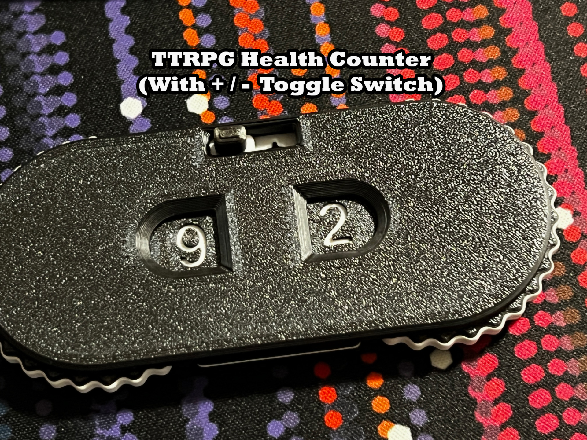 TTRPG Clickable Health Counter, w/ +/- Toggle.