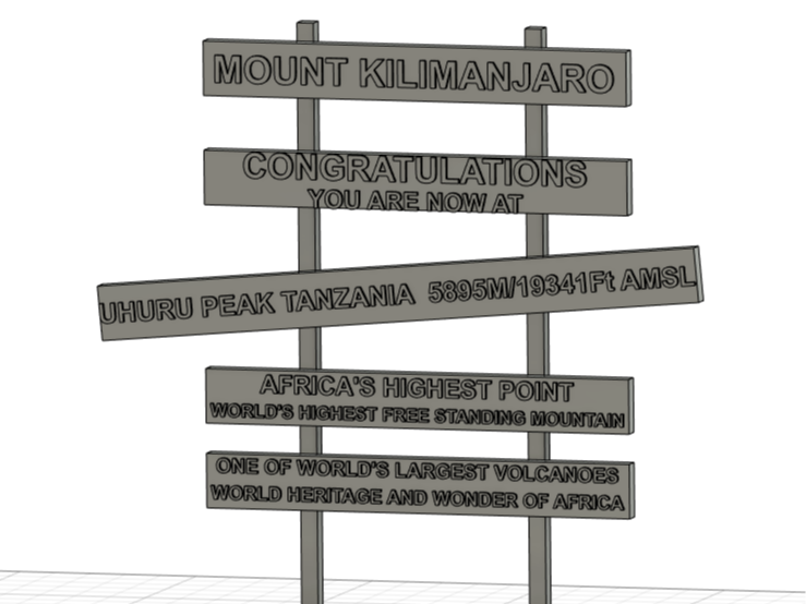 Kilimanjaro sign