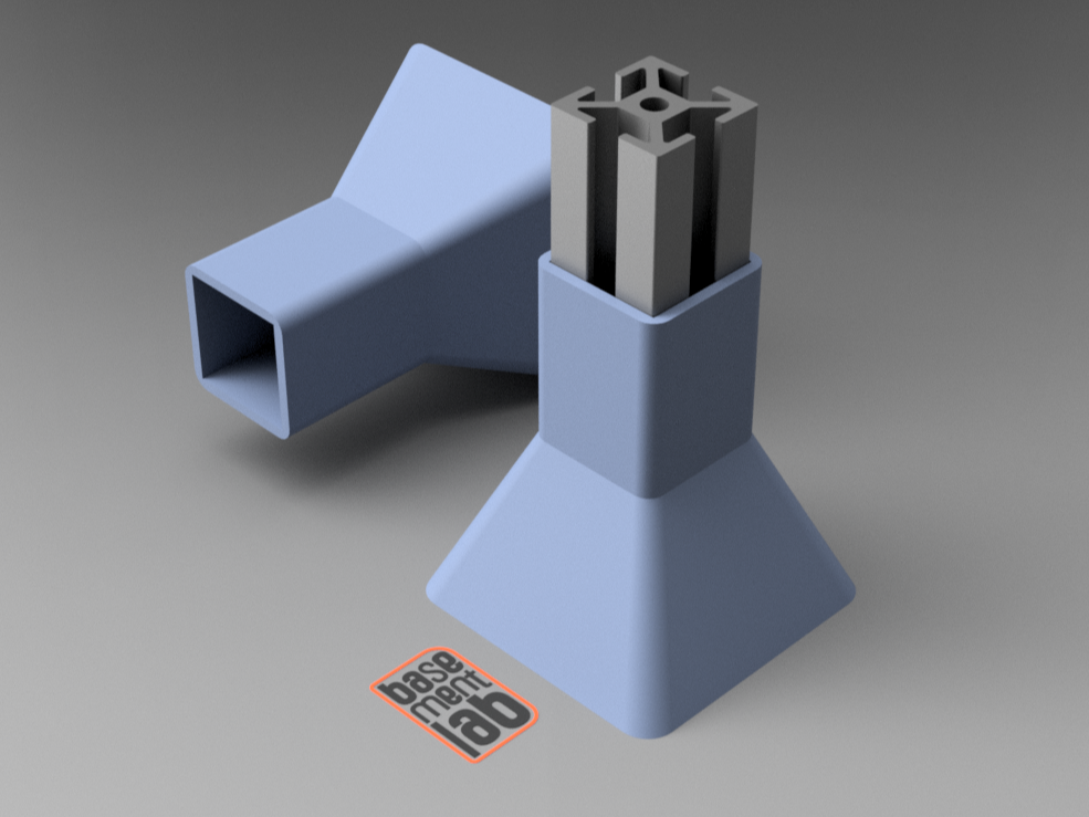 2020 T- Slot Foot Cap / Floor Mount